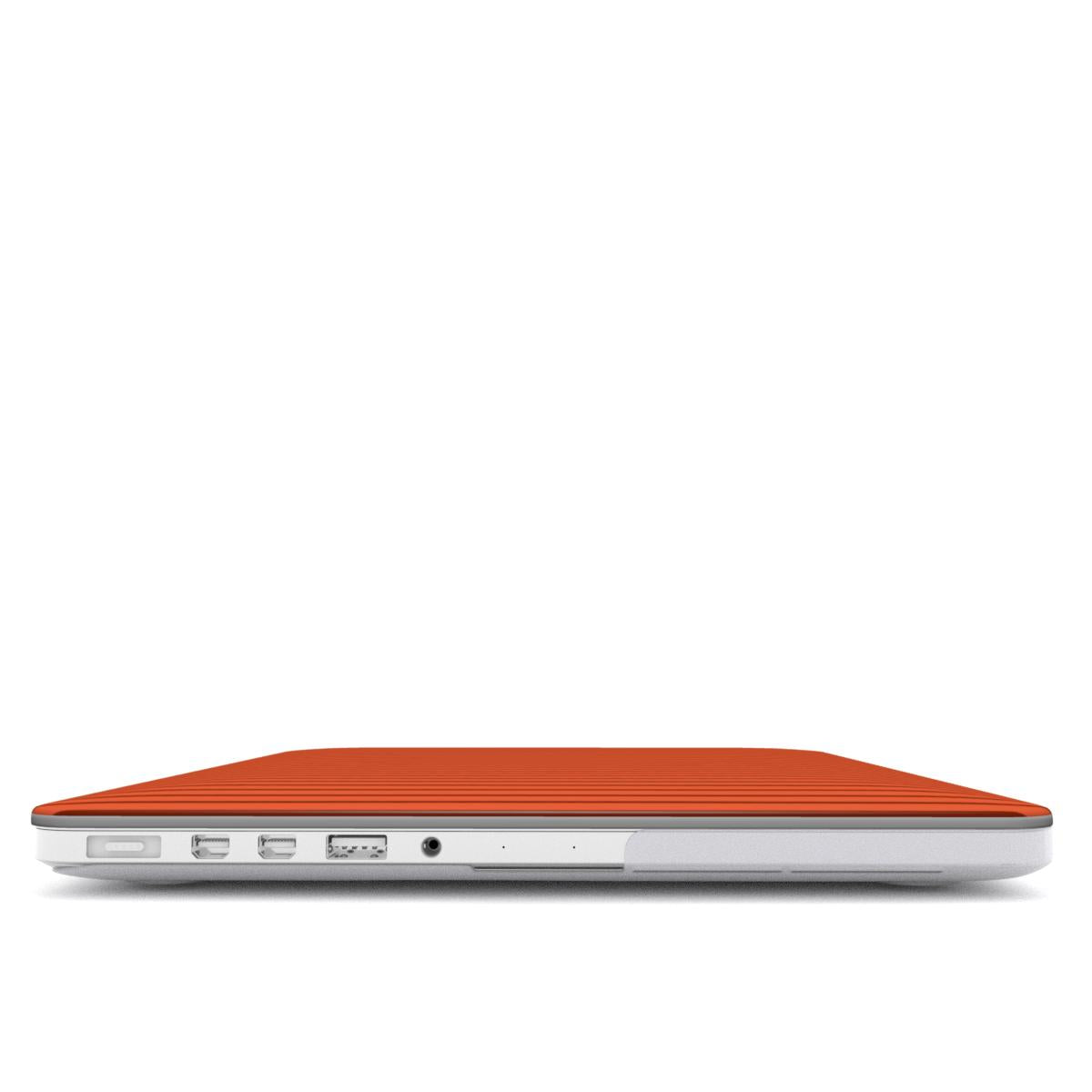 Topaze Orange Stripes MacBook Case, 3D product render