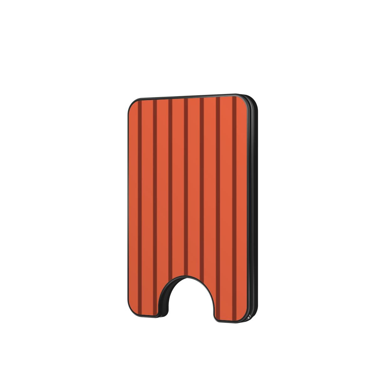 Topaze Orange Stripes Magnetic Wallet, 3D product render