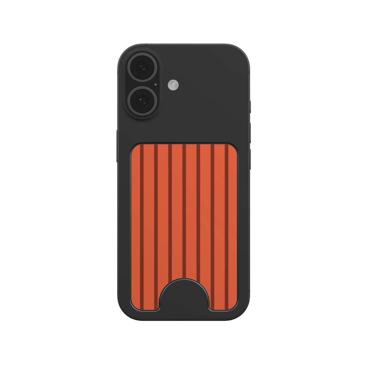 Topaze Orange Stripes Magnetic Wallet, 3D product render