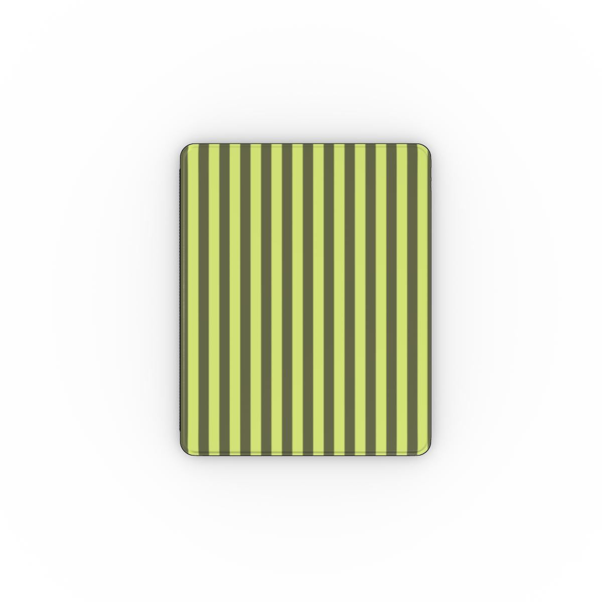 Wasabi Yellow Stripes Apple iPad Case, 3D product render