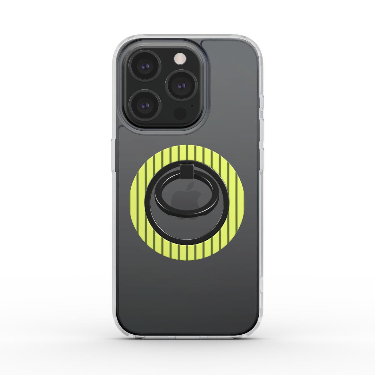 Wasabi Yellow Stripes Ring Holder, 3D product render