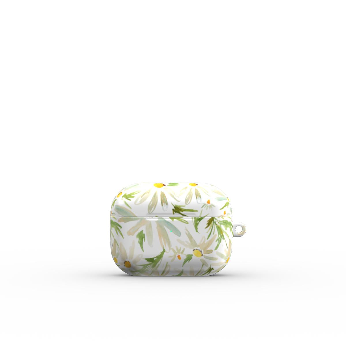 Water Color Daisy Floral Apple AirPods Tough Case, 3D product render