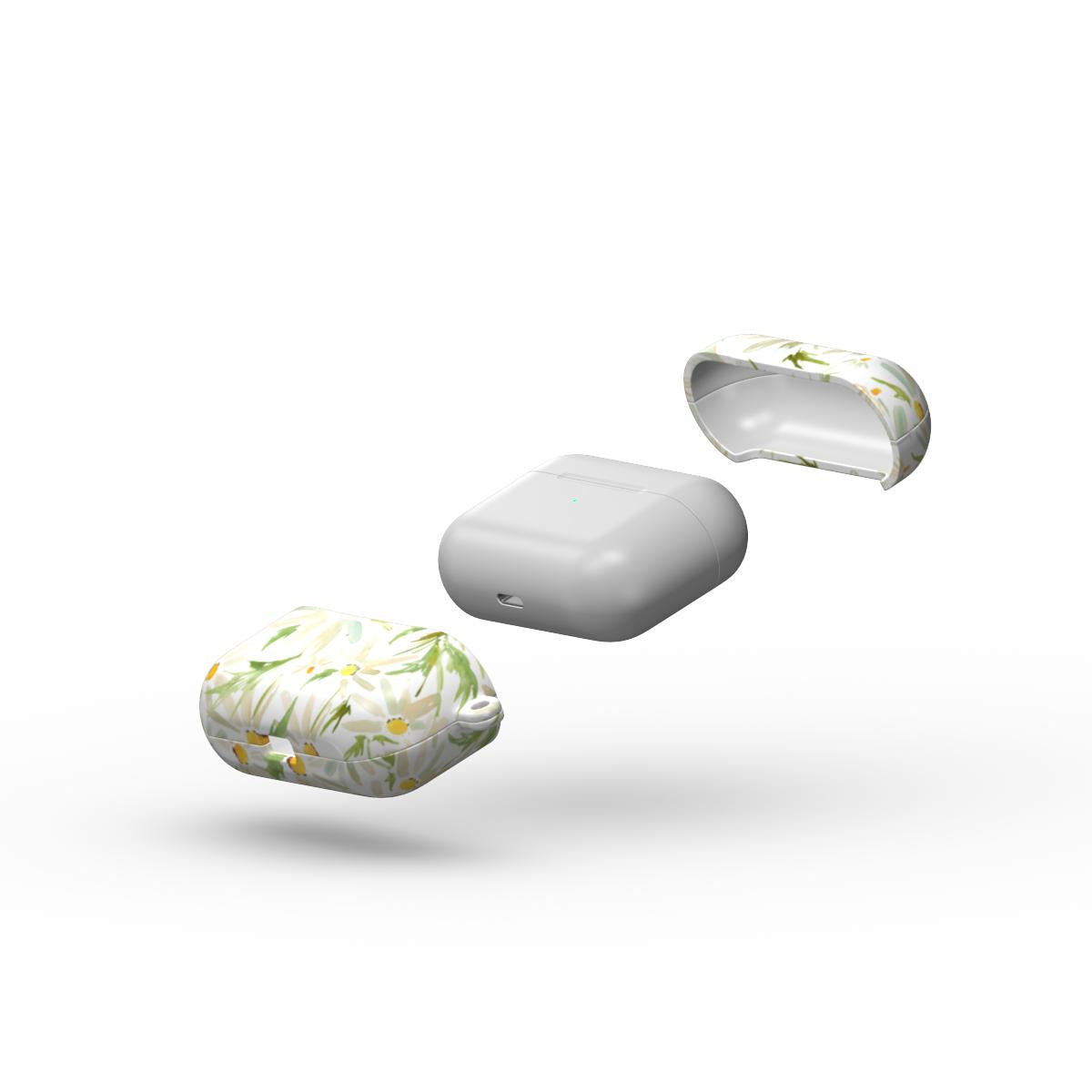 Water Color Daisy Floral Apple AirPods Tough Case, 3D product render