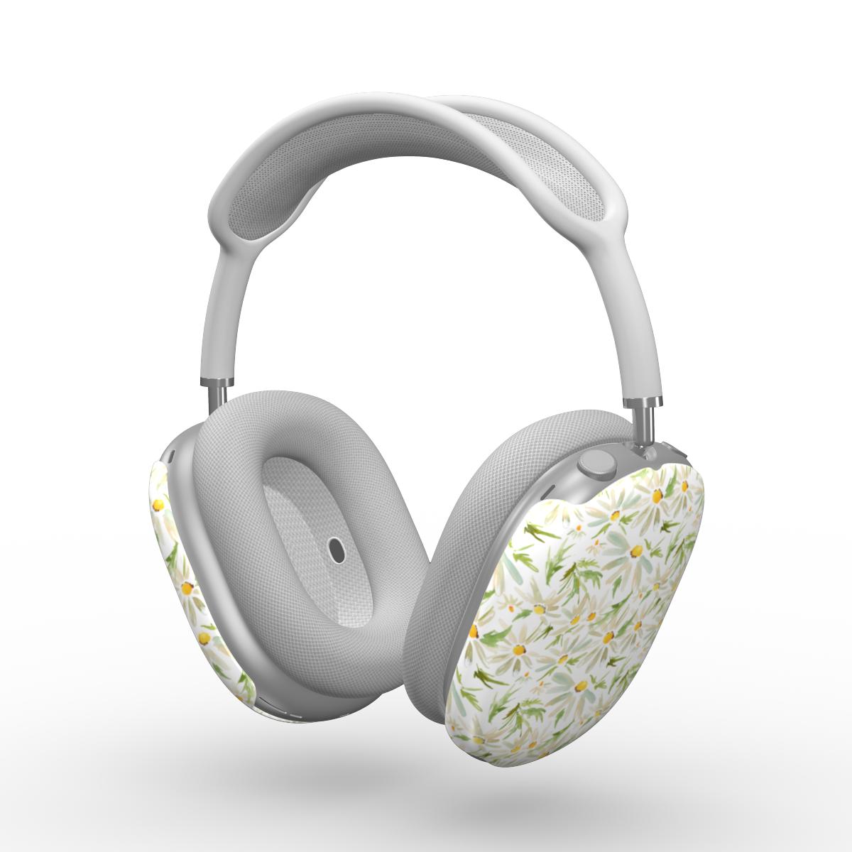 Water Color Daisy Floral Apple AirPods Max Tough Case, 3D product render