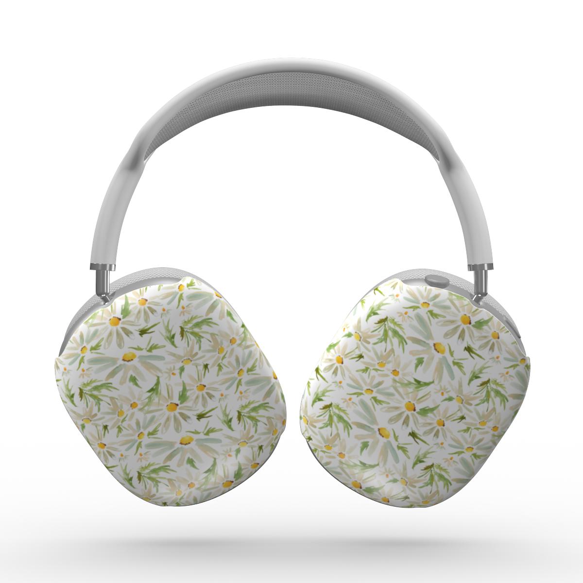 Water Color Daisy Floral Apple AirPods Max Tough Case, 3D product render