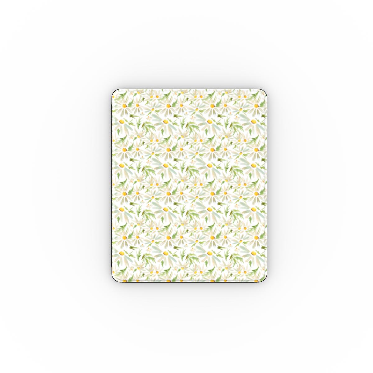Water Color Daisy Floral Apple iPad Case, 3D product render