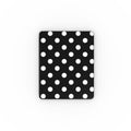 White in Black Polka Dots Apple iPad Case, 3D product render