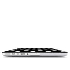 White in Black Polka Dots MacBook Case, 3D product render
