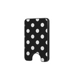 White in Black Polka Dots Magnetic Wallet, 3D product render