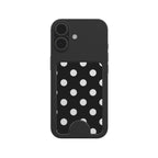 White in Black Polka Dots Magnetic Wallet, 3D product render