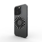 White in Black Polka Dots Ring Holder, 3D product render