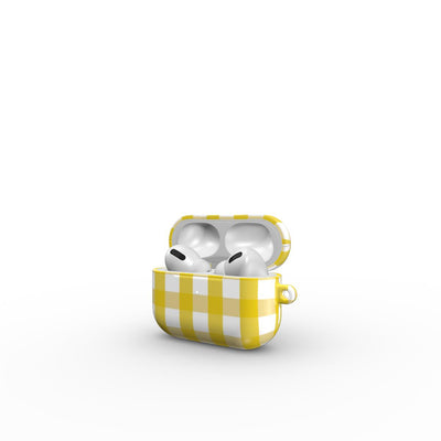 Yellow Gingham Apple AirPods Tough Case