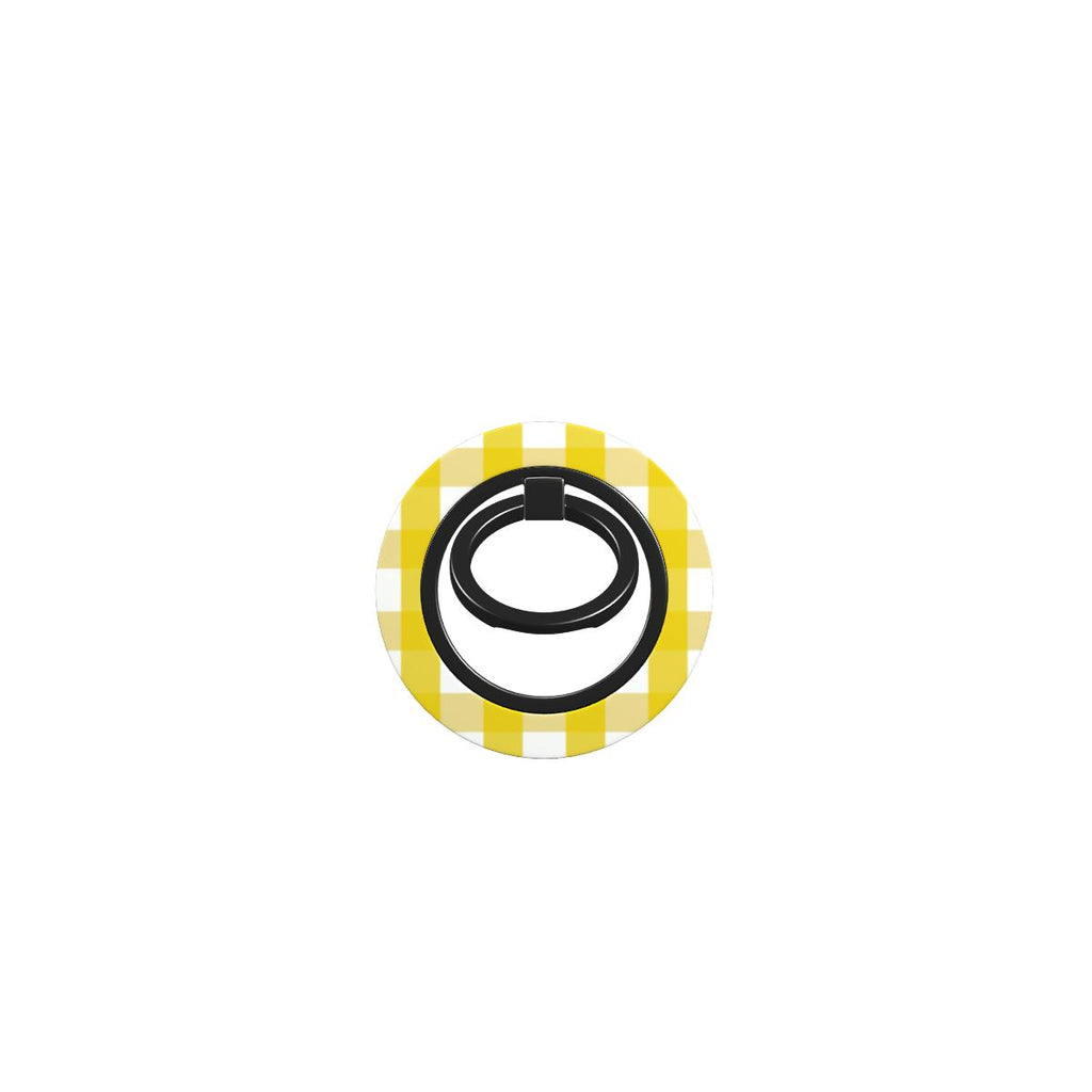 Yellow Gingham Ring Holder, 3D product render
