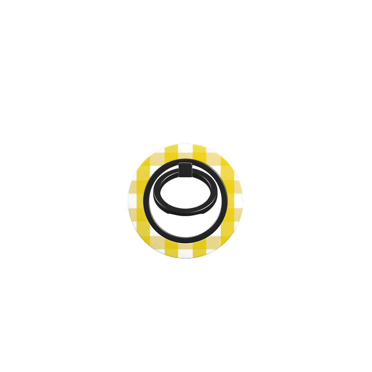 Yellow Gingham Ring Holder, 3D product render