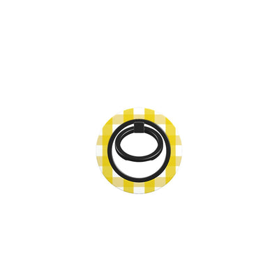 Yellow Gingham Ring Holder